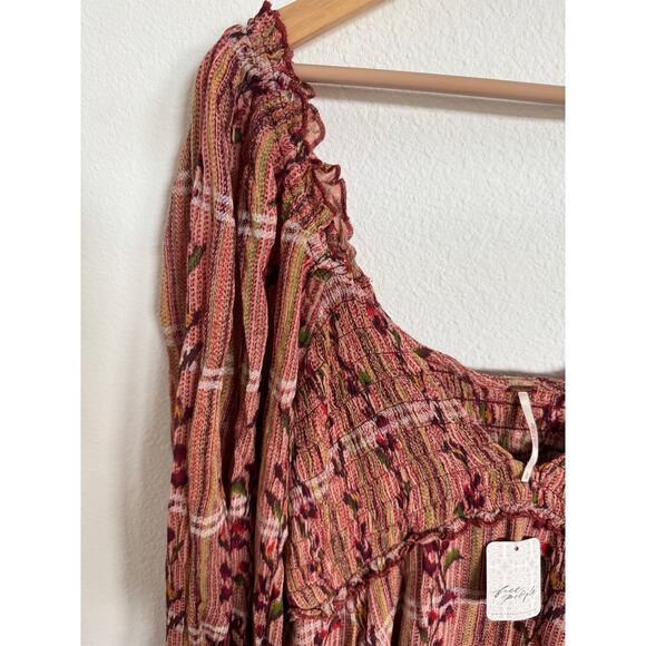 Free People Women’s Jackie Mini Dress Aztec New Size Large Boho Casual - Picture 7 of 9